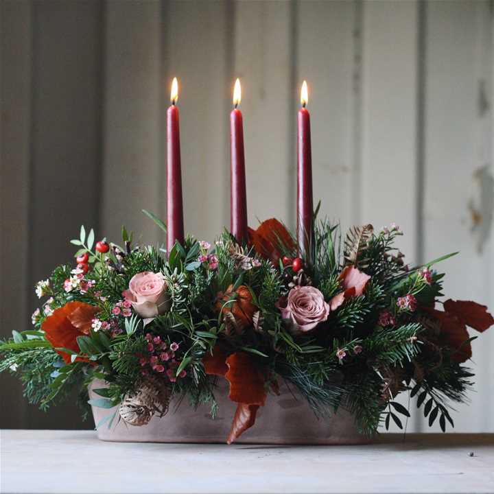 Warm 3 candle arrangement