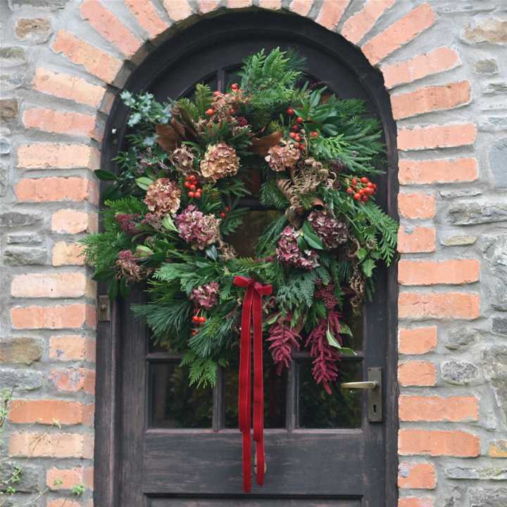 Cosy Christmas door wreath